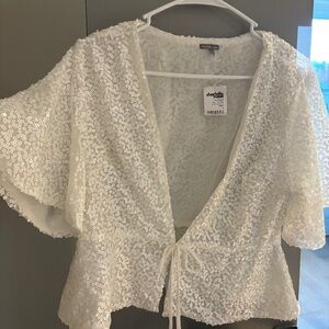 Brand new with tag Charlotte Russe sequin tie top size XL